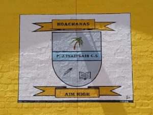 Motto der Schule in Hoachanas "Aim high"